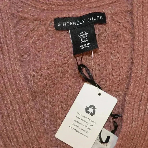 Buy 1 sweater, Get 2 Free Sincerely Jules Cardigan Sweater Mauve Oversized Sze S - Picture 2 of 7